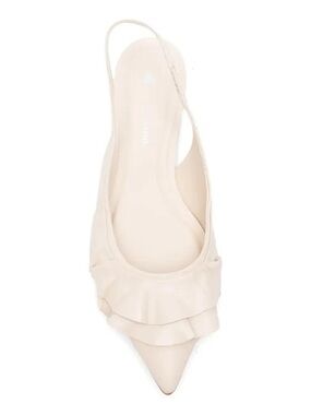 CARRANO nude flat ruffle sandals